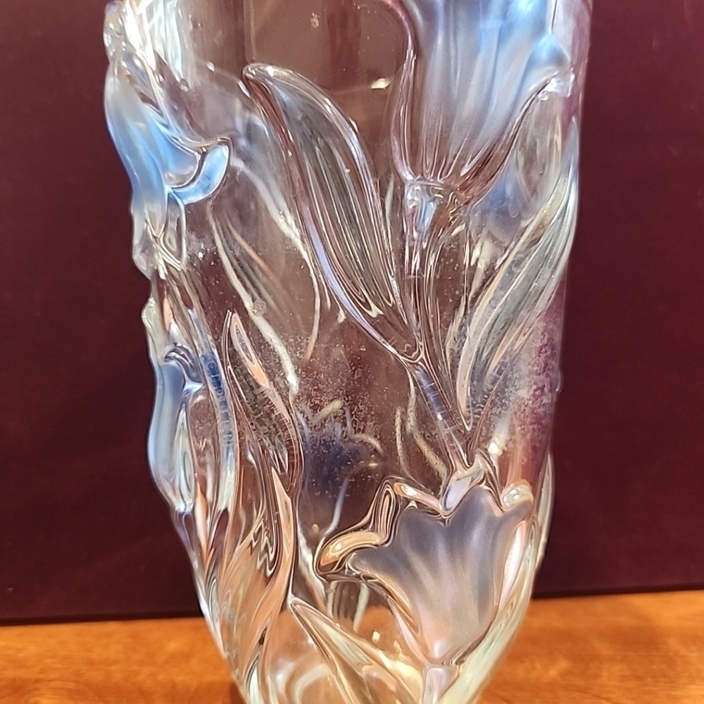 Mikasa Bluebells Painted Glass Vase 8" - Picture 2 of 7